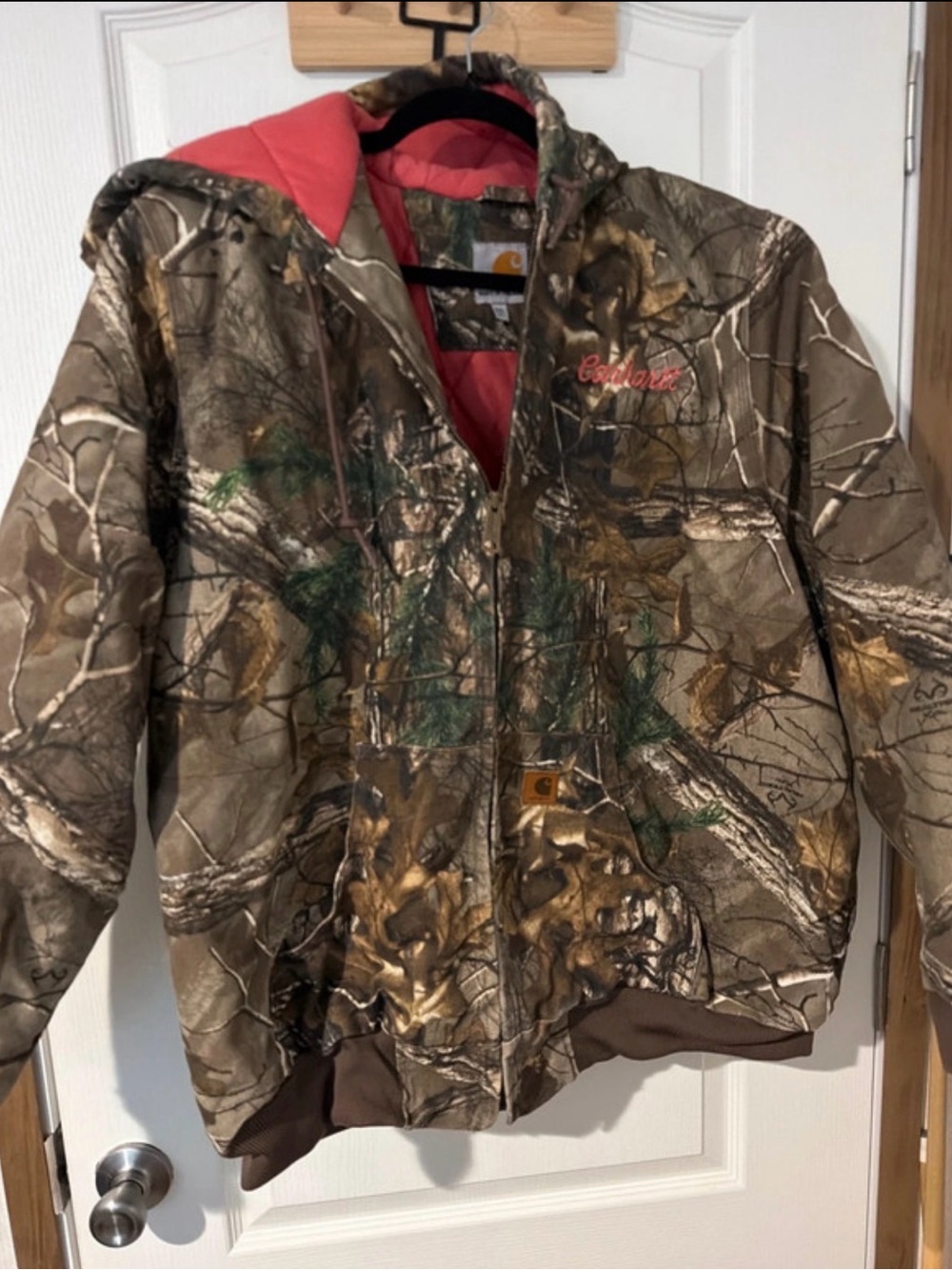 Carhartt Realtree Camo Utility Jacket with Pink Lining